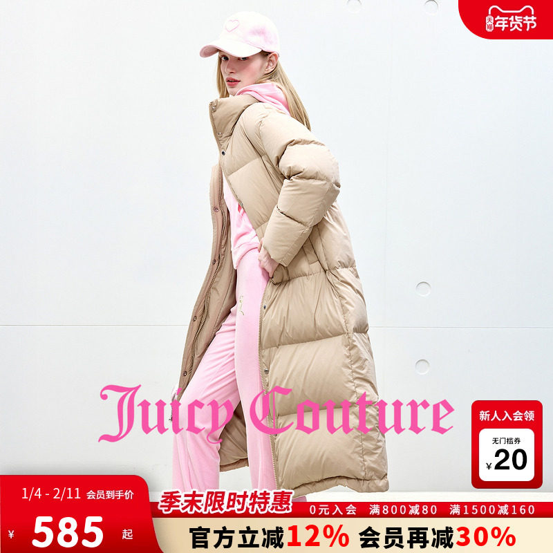 【90白鸭绒】Juicy Couture橘滋羽绒服女25年冬新款保暖长厚外套,女装/女士精品,羽绒服,淘宝优惠券,粉丝福利购,淘宝优惠卷
