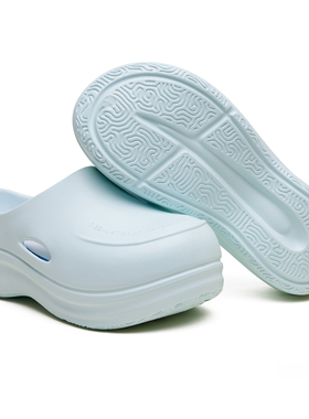 【原创正品】Reemustered 休闲厚底增高包头拖鞋 厨师鞋 冰蓝色