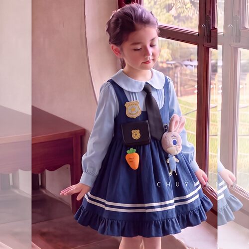 朱迪兔子警官衣服女小童cos服洛9