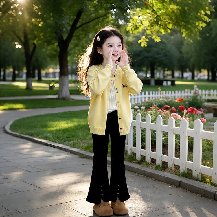 女童春装超好看春季童装2026超火穿搭一整套儿童时尚洋气时髦套装