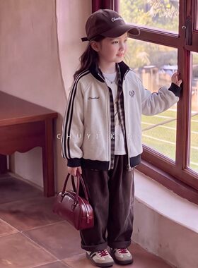 女童夹棉外套秋冬2026新款初中生