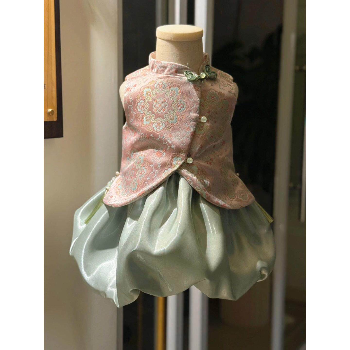 女童婴儿衣服儿童新中式国风生日礼服花苞裙女孩绝美古风公主裙夏
