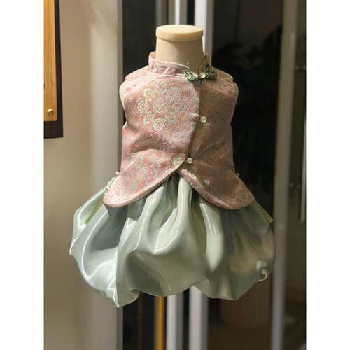 女童婴儿衣服儿童新中式国风生日礼服花苞裙女孩绝美古风公主裙夏