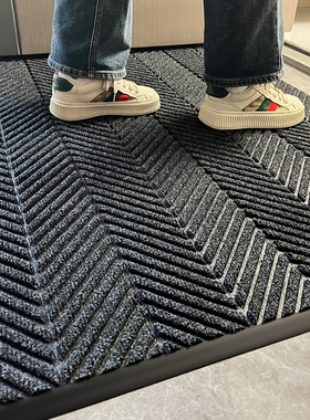 黑色入户门新款地垫门口加厚地毯门外防滑门垫高级室外脚垫加厚