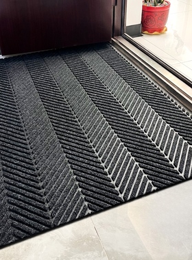 黑色入户门新款地垫户外门口地毯门外高级感室外入门脚垫防滑门垫
