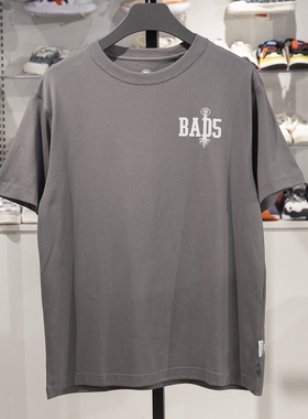 李宁短袖文化衫男子2023新品反伍BADFIVE宽松纯棉短袖T恤AHST511