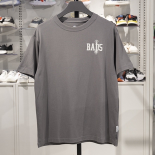 李宁短袖文化衫男子2023新品反伍BADFIVE宽松纯棉短袖T恤AHST511