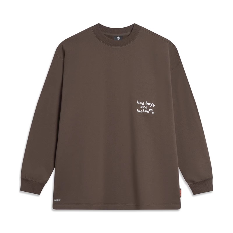 LI-NING李宁男子套头休闲无帽运动卫衣无帽运动套头衫AWDT891