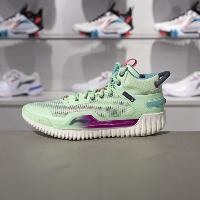 李宁2023新款反伍3男子防滑缓震高回弹中帮实战篮球外场鞋ABFT005