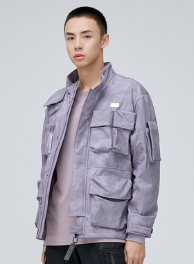 李宁LNG都市机能系列男外套工装潮流多口袋潮流运动外套LJMR539