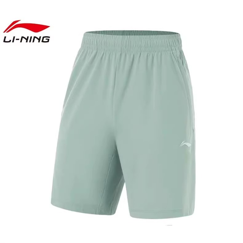 李宁男子健身系列弹力男款运动跑步休闲短裤裤子AKYU353