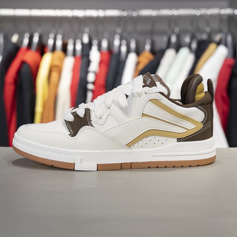 李宁板鞋2024春季新款惟吾PRO男子舒适软弹滑板文化鞋AECU005