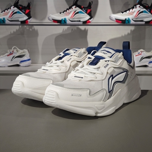 李宁休闲鞋2024秋季新款男子时尚潮流网面透气经典运动鞋AGCU565