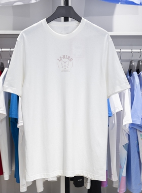 李宁T恤2023夏季运动潮流系列男子纯棉透气短袖文化衫AHST207