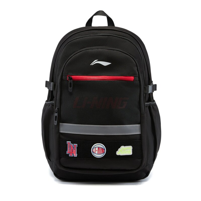 李宁双肩背包男女大童2025新款学生书包青少年反光运动包YBSV123