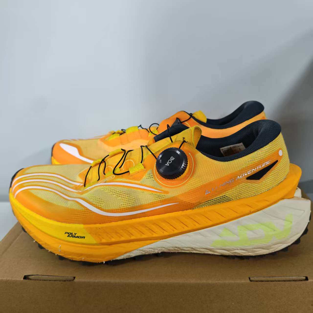 （瑕疵门店样鞋）李宁的卢跑鞋秋冬男复古跑步鞋防滑跑鞋ARNT001