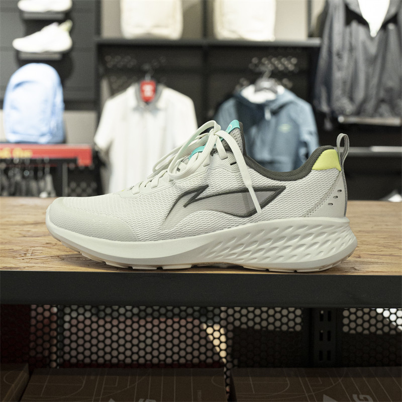 李宁男子休闲慢跑鞋2025夏季新款轻云舒适透气轻便运动鞋ARSV087