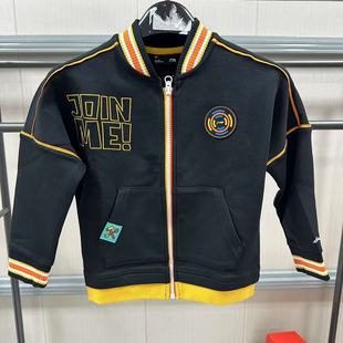 李宁运动生活系列儿童童装男童休闲舒适百搭开衫无帽卫衣YWDS297