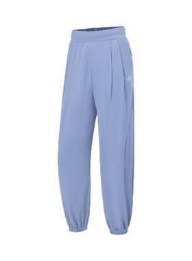 LI-NING/李宁春季运动长裤凉爽防晒束脚弹力时尚女款卫裤AKLT542