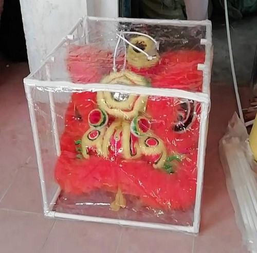海浪乐器南狮舞狮醒狮头袋狮头包装袋佛山南狮包装袋舞狮塑料袋