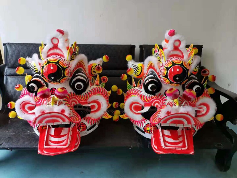海浪乐器舞狮醒狮麒麟道具醒狮舞狮舞龙道具麒麟摆件竹编款式定制