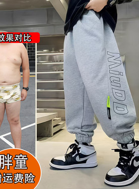 男童春秋款加肥加大运动长裤