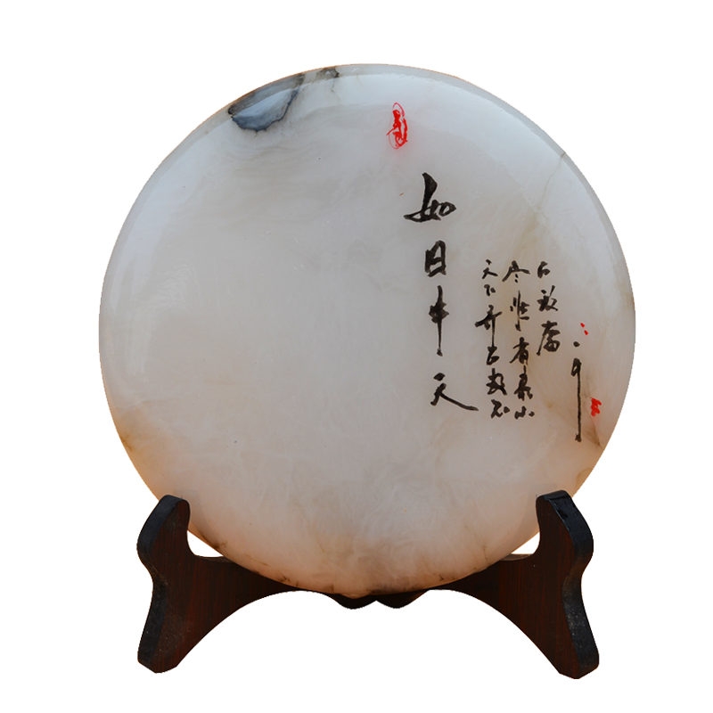 泰山派喜雪花白色办公室圆石