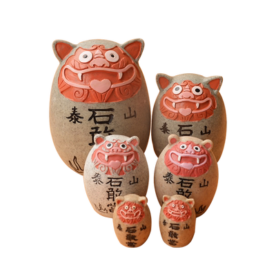 虎头 刻字 泰山石敢当  摆件 补角  现代中式  小款 青石色吉祥物