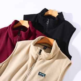 380斤抓绒马甲男秋冬保暖摇粒绒背心加肥加大码 立领内胆 运动开衫