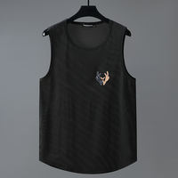 A fat man with a large vest, sleeveless quick-drying mesh hurdling, loose fat guy, and a fitness weight of 300 pounds thumbnail 5