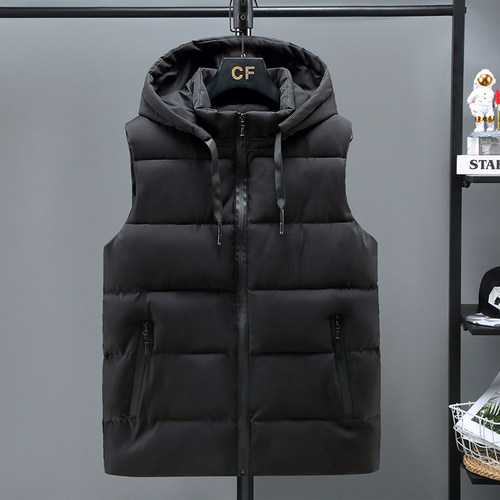 加肥加大羽绒棉迷彩马甲男宽松