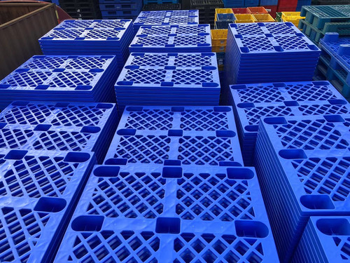 二手特价塑料托盘网格仓库防潮出货塑胶卡板叉车地牛出口进口垫板