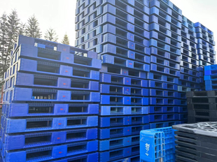 二手川字田字塑胶托盘出口卡板货架栈板防潮地台板塑料卡板双面板