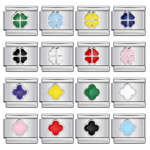 彩色滴油四叶草模块手链