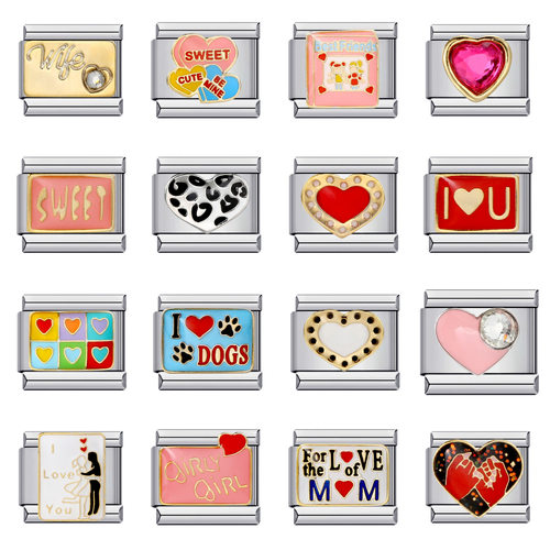 爱心系列不锈钢卡通DIY手链