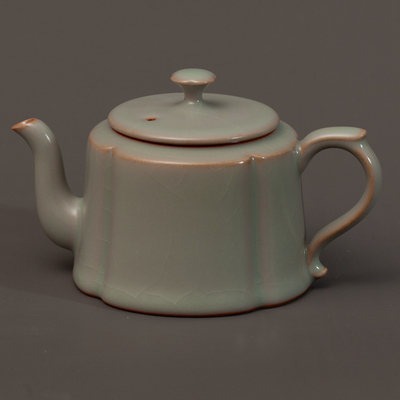 柏采冰裂纹粉青釉茶壶2020新品