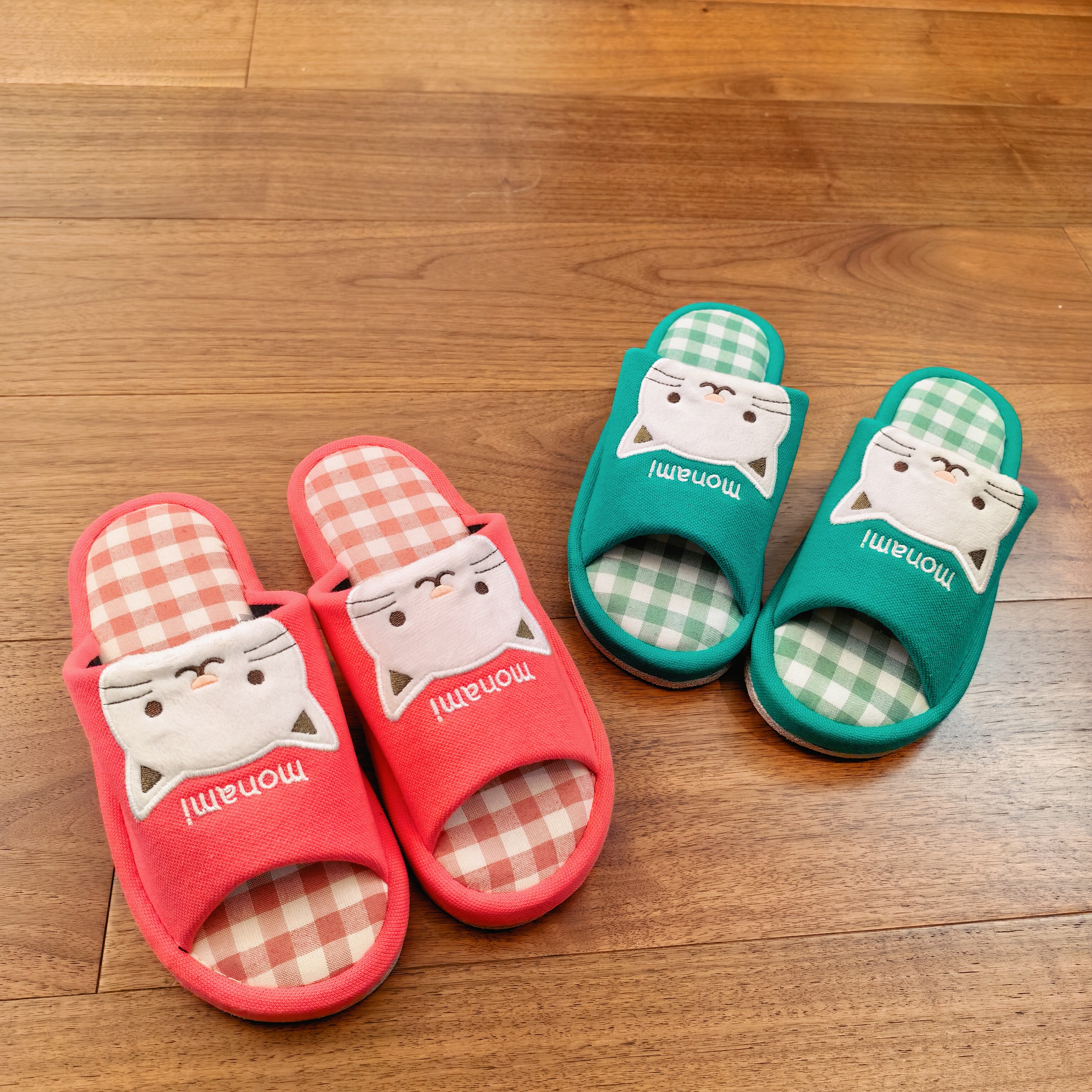 外贸出口日本日式室内居家拖鞋静音不伤地板拖鞋可爱猫咪卡通拖鞋