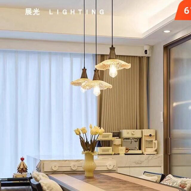 三头法式复古风餐厅吊灯设计师中古vintage吧台灯美式氛围感灯具