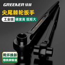 绿林尖尾棘轮扳手小快速扳手双向省力多功能自动扳手工具套筒刺轮
