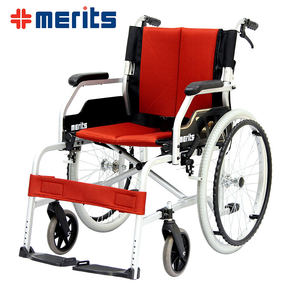 美利驰L115 轻便轮椅折叠老人代步车免充气手动轮椅车轻量铝合金