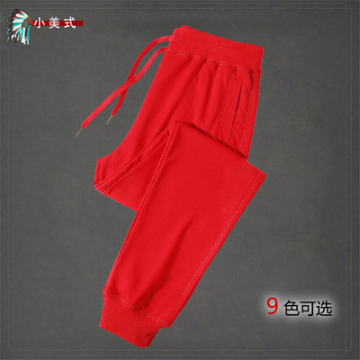 休闲裤中腰收口长裤运动裤