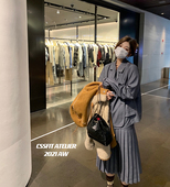 迟伞伞 私服 雅痞girl时髦精 格纹衬衫 套组