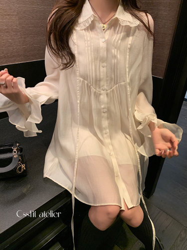 娃娃领天丝质感仙女裙