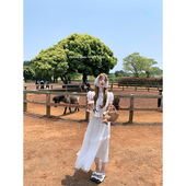 百褶彼得潘领白衬衫 white回忆录 日牌木耳边白纱裙 迟伞伞26