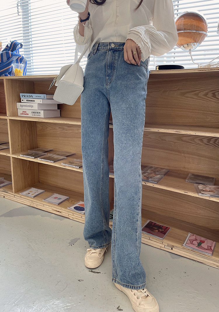 牛仔cssfit超正版型西班牙拖地裤