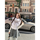 横条纹坑条针织羊毛小摆抽绳短裙 米利漫行 houseofc 迟伞伞25