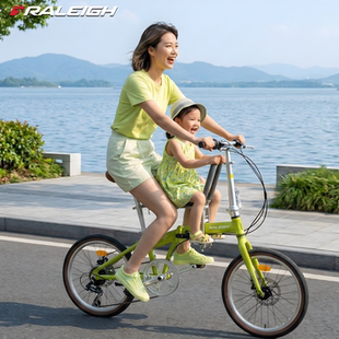 英国兰令亲子折叠自行车轻便母子车带娃遛娃神器成人通勤代步单车