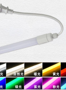 LED防水管T8户外防水灯箱T8长条室外家用广告箱防雨灯管圈舍养殖