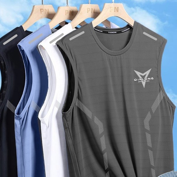 捡漏冰丝速干网眼背心男无袖