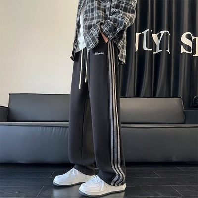 美式潮牌复古刺绣卫裤男款秋冬